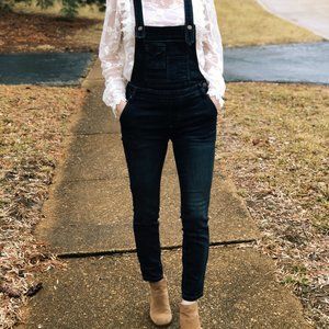 Free People Washed Denim Overalls